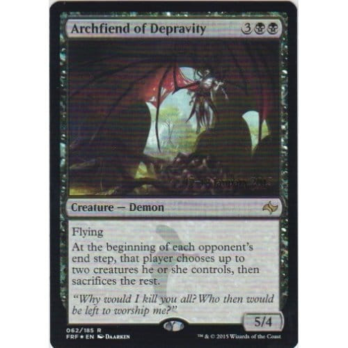 Archfiend of Depravity (Fate Reforged Prerelease foil)