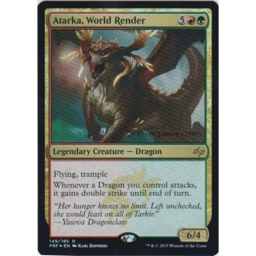 Atarka, World Render (Fate Reforged Prerelease foil) | Promotional Cards