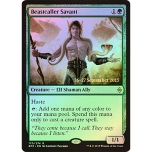Beastcaller Savant (Battle for Zendikar Prerelease foil)