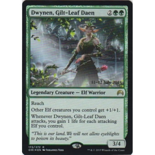 Dwynen, Gilt-Leaf Daen (Magic Origins Prerelease foil) | Promotional Cards