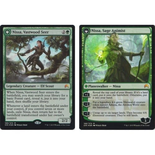 Nissa, Vastwood Seer (Nissa, Sage Animist) (Magic Origins Prerelease foil)