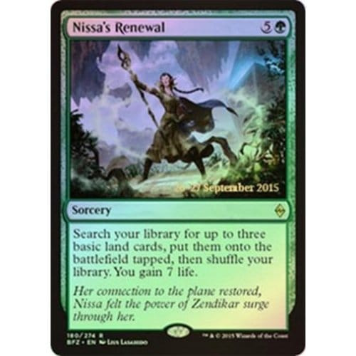 Nissa's Renewal (Battle for Zendikar Prerelease foil)