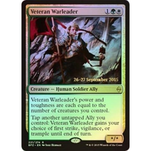 Veteran Warleader (Battle for Zendikar Prerelease foil) | Promotional Cards