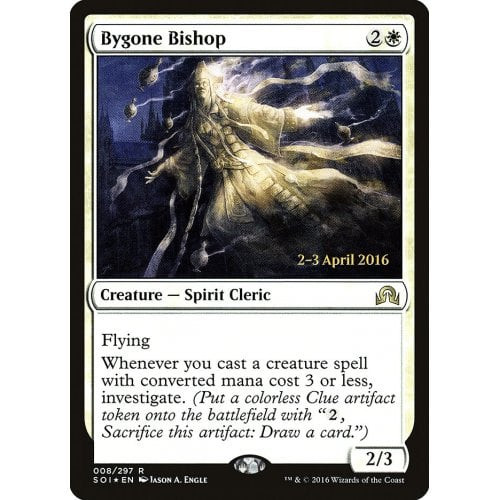 Bygone Bishop (Shadows over Innistrad Prerelease foil) | Promotional Cards