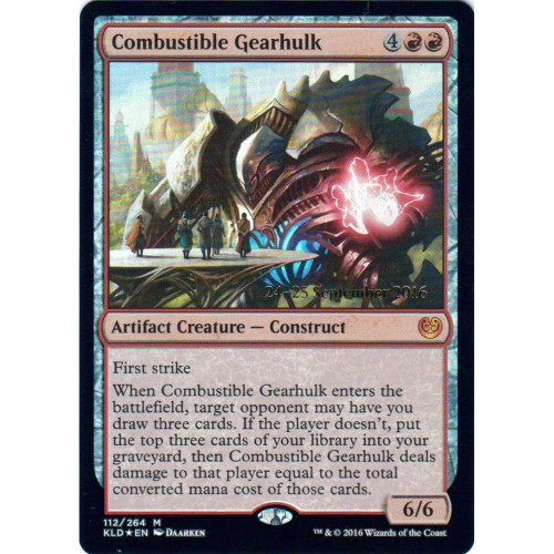 Combustible Gearhulk (Kaladesh Prerelease foil)