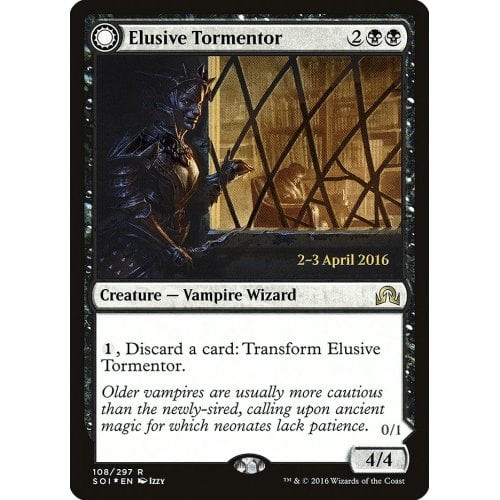 Elusive Tormentor (Insidious Mist) (Shadows over Innistrad Prerelease foil)