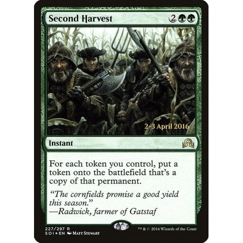 Second Harvest (Shadows over Innistrad Prerelease foil) | Promotional Cards