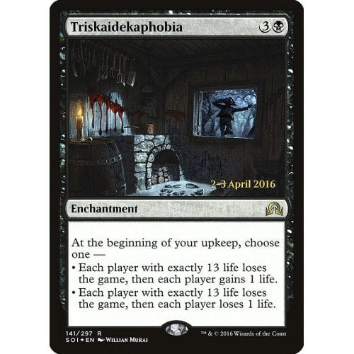 Triskaidekaphobia (Shadows over Innistrad Prerelease foil) | Promotional Cards