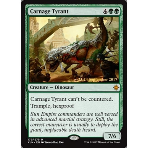 Carnage Tyrant (Ixalan Prerelease foil)