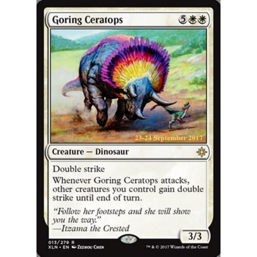 Goring Ceratops (Ixalan Prerelease foil)