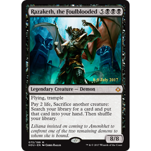 Razaketh, the Foulblooded (Hour of Devastation Prerelease Foil) | Promotional Cards