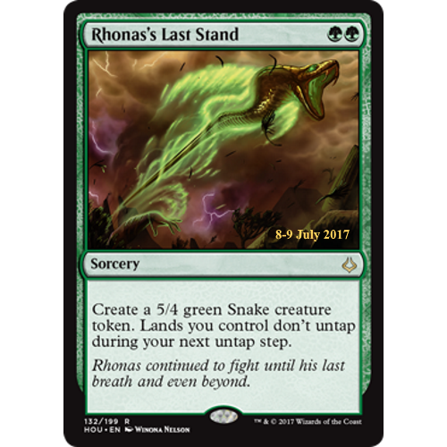 Rhonas's Last Stand (Hour of Devastation Prerelease Foil) | Promotional Cards