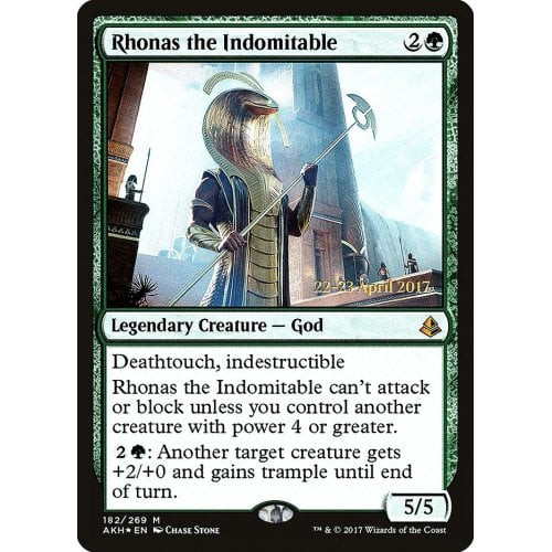 Rhonas the Indomitable (Amonkhet Prerelease foil)