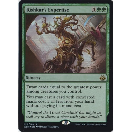 Rishkar's Expertise (Aether Revolt Prerelease foil)