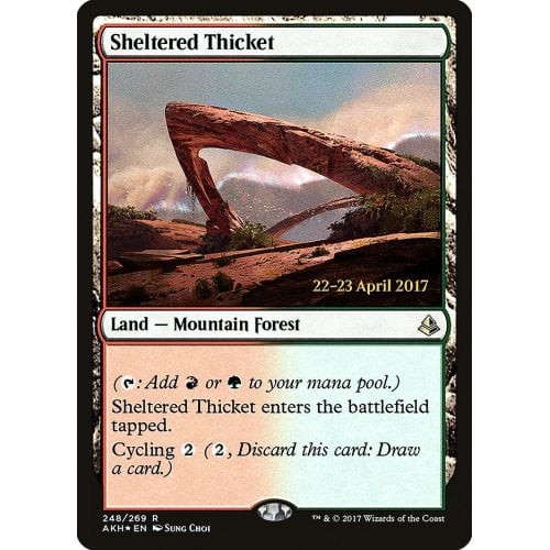 Sheltered Thicket (Amonkhet Prerelease foil)