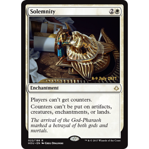 Solemnity (Hour of Devastation Prerelease Foil) | Promotional Cards