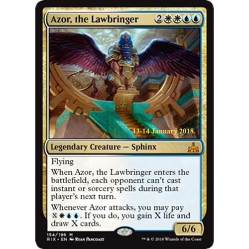 Azor, the Lawbringer (Rivals of Ixalan Prerelease Foil)