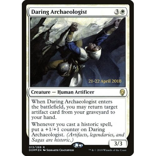 Daring Archaeologist (Dominaria Prerelease foil)