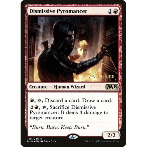 Dismissive Pyromancer (Core 2019 Prerelease foil) | Promotional Cards