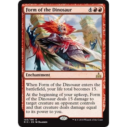 Form of the Dinosaur (Rivals of Ixalan Prerelease Foil)