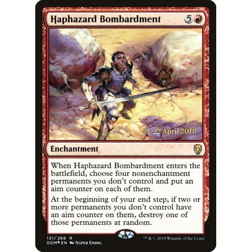Haphazard Bombardment (Dominaria Prerelease foil)