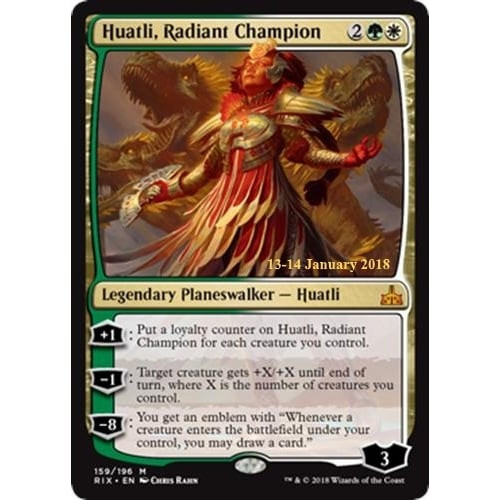 Huatli, Radiant Champion (Rivals of Ixalan Prerelease Foil)