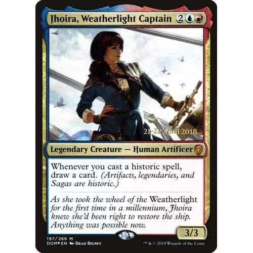 Jhoira, Weatherlight Captain (Dominaria Prerelease foil)