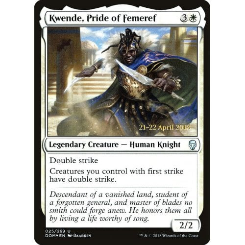 Kwende, Pride of Femeref (Dominaria Prerelease foil)