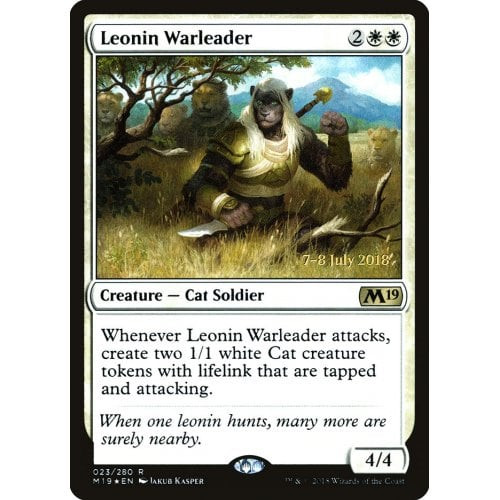 Leonin Warleader (Core 2019 Prerelease foil)