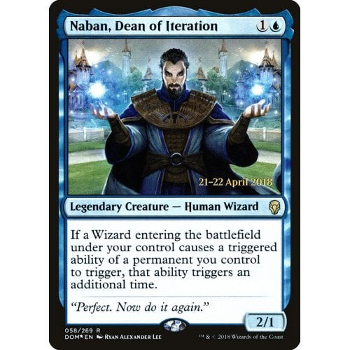 Naban, Dean of Iteration (Dominaria Prerelease foil) | Promotional Cards