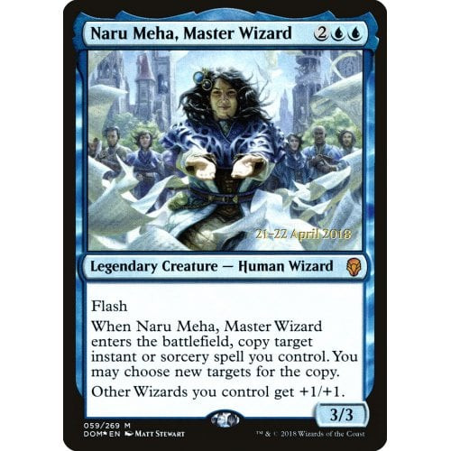 Naru Meha, Master Wizard (Dominaria Prerelease foil)