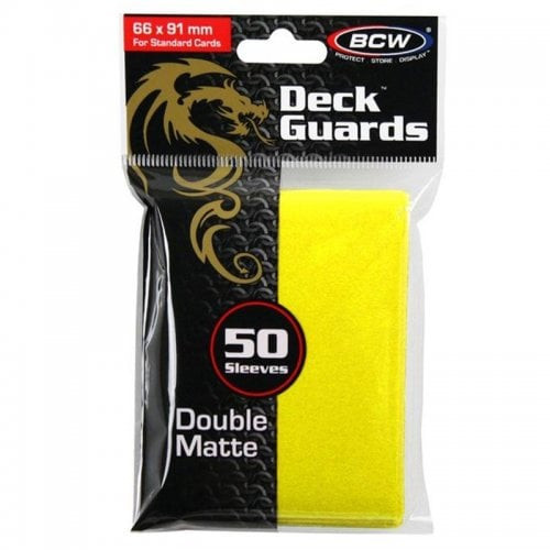 Double Matte Standard Size Sleeves (50) - Yellow