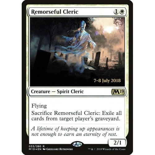 Remorseful Cleric (Core 2019 Prerelease foil) | Promotional Cards