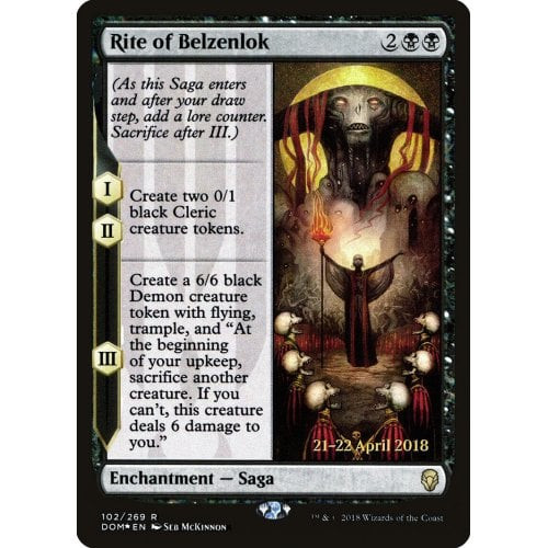 Rite of Belzenlok (Dominaria Prerelease foil)