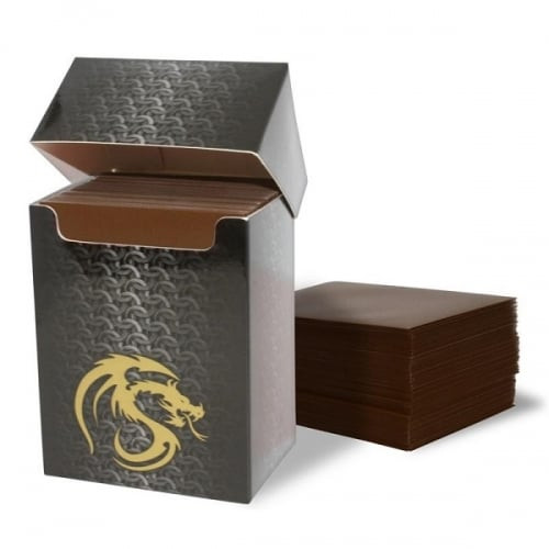 best deck boxes for double sleeved cards Amazon.com: KMC 100 pochettes Card Barrier Perfect Size Soft Sleeves, 6  Packs/Total 600 pochettes : Toys & Games
