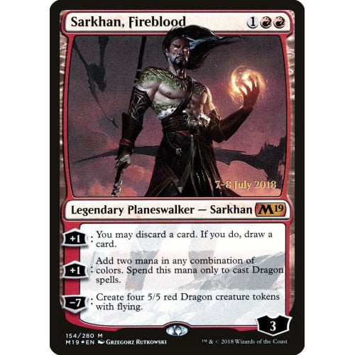 Sarkhan, Fireblood (Core 2019 Prerelease foil) | Promotional Cards