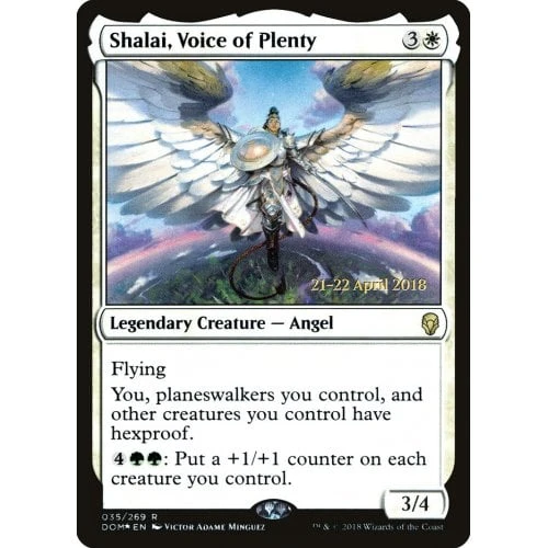 Shalai, Voice of Plenty (Dominaria Prerelease foil)