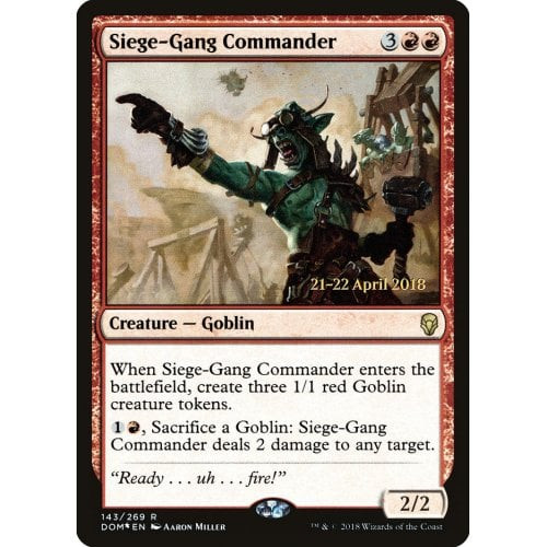 Siege-Gang Commander (Dominaria Prerelease foil) | Promotional Cards