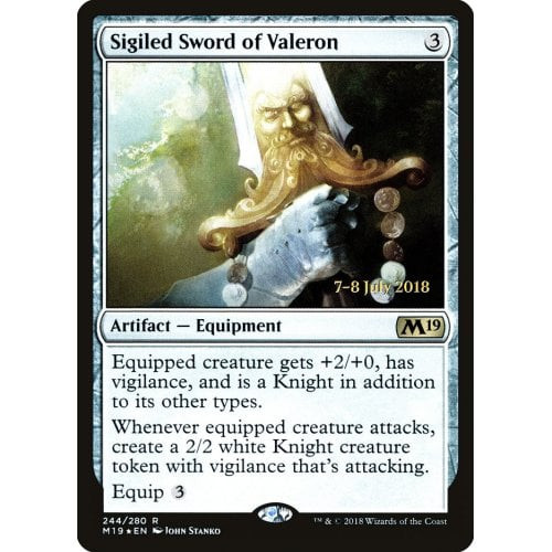 Sigiled Sword of Valeron (Core 2019 Prerelease foil)