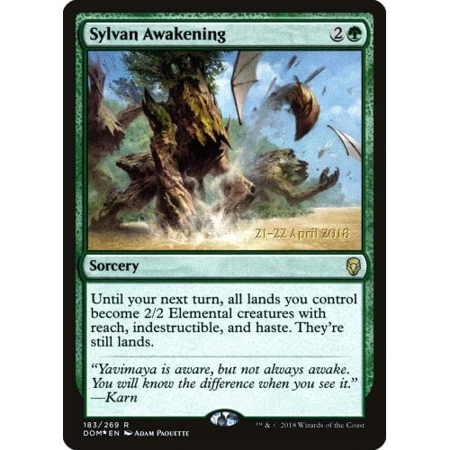 Sylvan Awakening (Dominaria Prerelease foil)