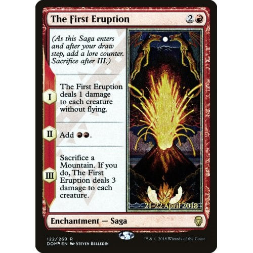 The First Eruption (Dominaria Prerelease foil)