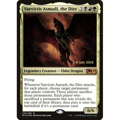 Vaevictis Asmadi, the Dire (Core 2019 Prerelease foil)