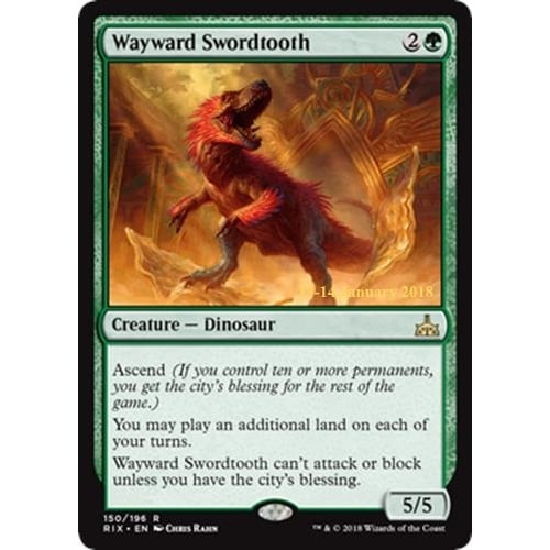 Wayward Swordtooth (Rivals of Ixalan Prerelease Foil)