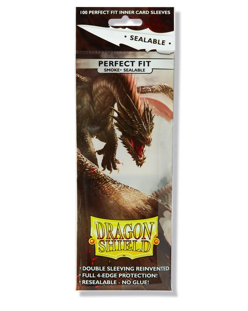 Dragon Shield Standard Perfect Fit Sealable Sleeves (100) - Smoke