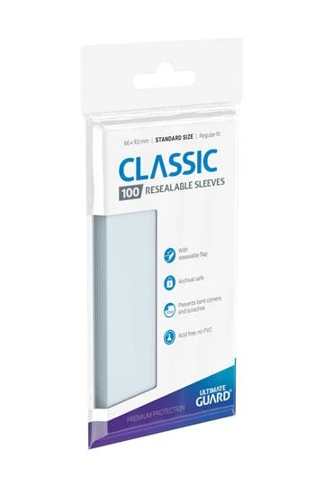 Classic Sleeves Resealable Standard Size Transparent (100)
