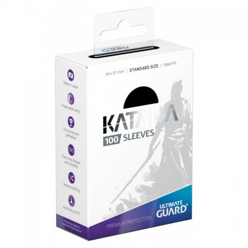 KATANA 100 SLEEVES 10個セット Katana Sleeves Standard Size - Black (100) | Magic Madhouse