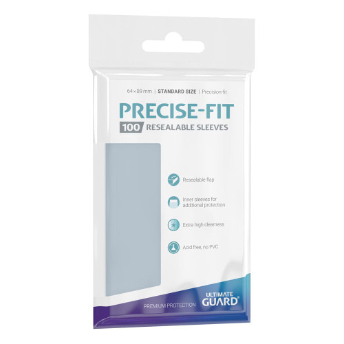 Precise-Fit Resealable Sleeves Standard Size - Transparent (100)