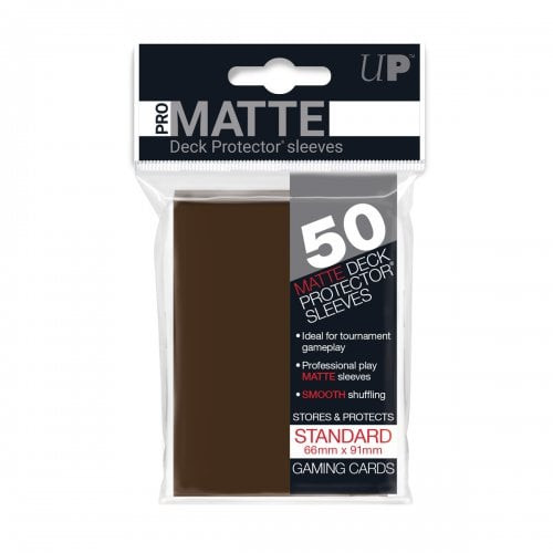 Pro-Matte Brown Standard Deck Protector Sleeves 50ct