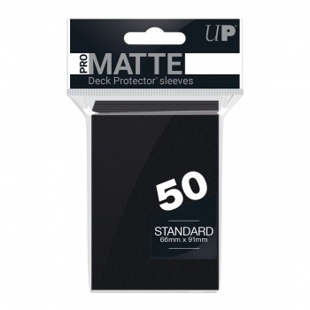Pro-Matte Black Standard Deck Protector Sleeves 50ct