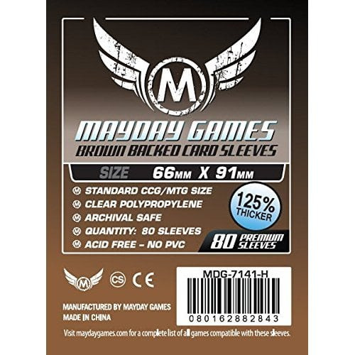 Premium Brown Backed Card Sleeves 66mm x 91mm (80) - Standard MTG/CCG
